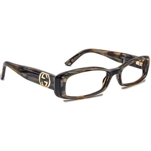 Anteojos Gucci GG 2973 SVF Marrón Mármol Marco Rectangular Italia 50[]16 130 - Imagen 1 de 8