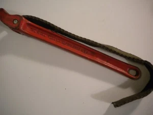 Ridgid No. 2 Rohrzange 16" Nylonband 11-3/4" Gusseisengriff Hergestellt in den USA - Bild 1 von 2