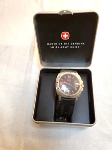 Victorinox 79363 Wenger Men Expedition Swiss Watch Red numerals black face.Band - Picture 1 of 8