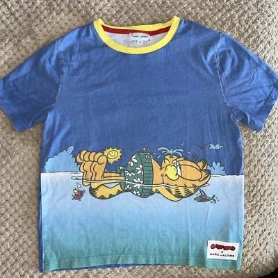 LITTLE MARC JACOBS Kids' Garfield T-shirt In Blue Size 12 - Image 1 of 4