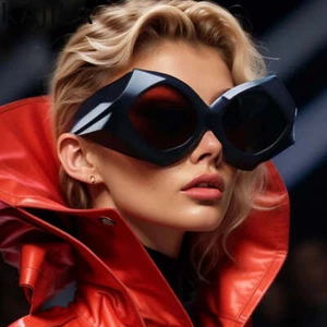 2024 Luxury Womens Vintage Steampunk Round Sunglasses - Picture 1 of 18