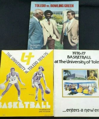 Vintage Lot of 3 University Of Toledo Basketball Programs 1974/75 and 1976/77  - Image 1 of 4