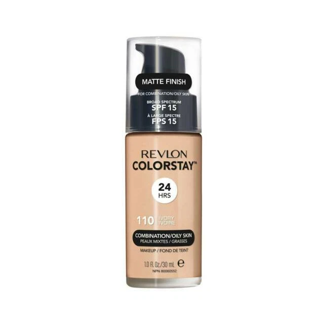 Revlon ColorStay Makeup Foundation Combination/Oily Skin with SPF 15 - 110 Ivory 1oz