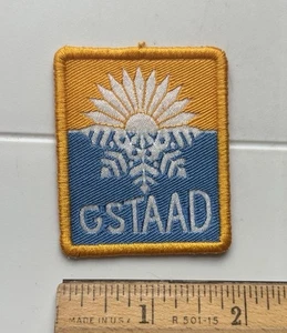Gstaad Switzerland Swiss Ski Skiing Resort Area Souvenir Embroidered Patch Badge - Picture 1 of 3