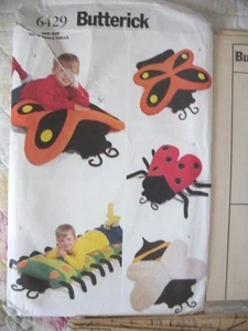Butterick Sew Pattern 6429 Kid BUG BODY FLOOR PILLOW COVERS Unisex 4 Designs - Picture 1 of 6