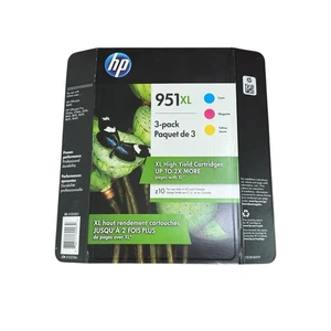 HP 951XL Original Farbe Tintenpatronen 3er Pack Cyan Magenta Gelb Ablaufdatum 9/2021 - Bild 1 von 3