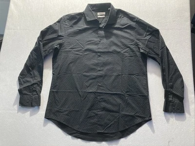 Camisa Calvin Klein Calce Ajustado Manga Larga Abotonada Hombre’s Extra Grande Negra Foto 1 de 4