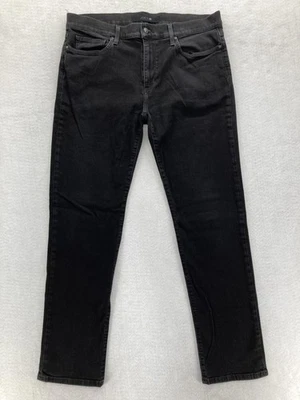 Joe's Jeans Para Hombres 36x32 Brixton Recto Estrecho Negro Lavado Elástico Denim Foto 1 de 4