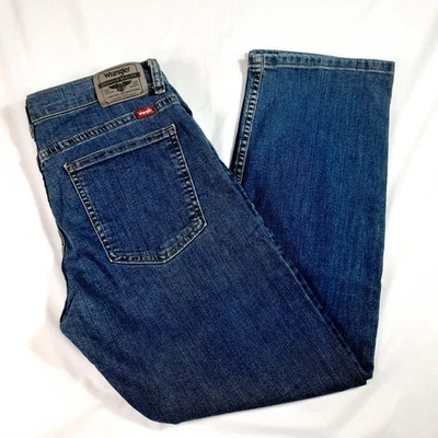 Jeans Wrangler Five Star Niños 16 Husky Calce Recto Libre a Elástico Azul Denim  Foto 1 de 4