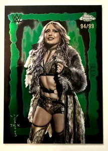 2025 Topps Chrome WWE x Cactus Jack Giulia Festival Fury Green /99 - Bild 1 von 2