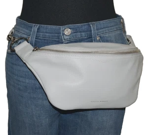 REBECCA MINKOFF Light Gray Leather Waist Bag / Fanny Pack 5x9 - Picture 1 of 12