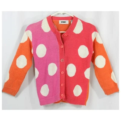 Vintage Gitano Polka Dot Cardigan Sweater S M 1980s 90s New Wave Hip Hop - Image 1 of 4