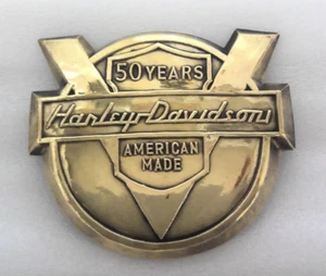 Harley Davidson Original Ultra Rare 50th Anniversary Panhead Fender Emblem Gold - Bild 1 von 21