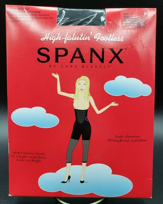 Pantimedias Spanx de Sara Blakely "High Falutin' Footless" Talla C Negras 150-180 lb Foto 1 de 4