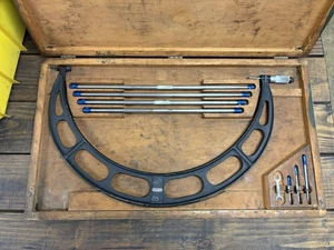 Starrett No. 224 Interchangeable Anvil Micrometer Set, 16-20" Range, .001" - Picture 1 of 8