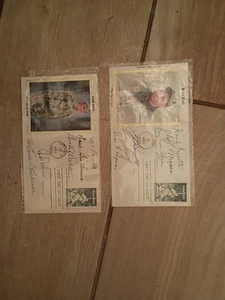 Two First Day Issue With Autographs Babe Ruth 20cent Stamp - Picture 1 of 6