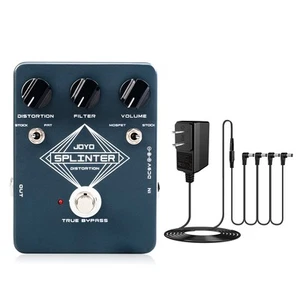 JOYO Distortion Guitar Effect Pedal 2 Modes with Clipping Circuits DC 9V Adapter - Picture 1 of 15
