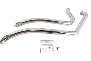 Wyatt Gatling Smooth Radius Pipe Set Chrome fits Harley Davidson - Picture 1 of 4