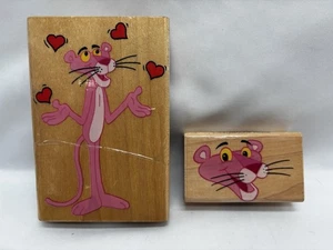 Pink Panther Vintage 2er Set Stempel Inkadinkado 1995 Love Cartoon Pink - Bild 1 von 8