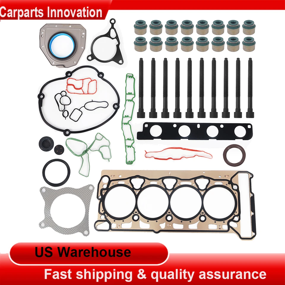 Head Gasket Set w/Head Bolt Fit for 2008-2011 Audi A3 A4 A5 VW Jetta Passat 2.0 Foto 1 de 4