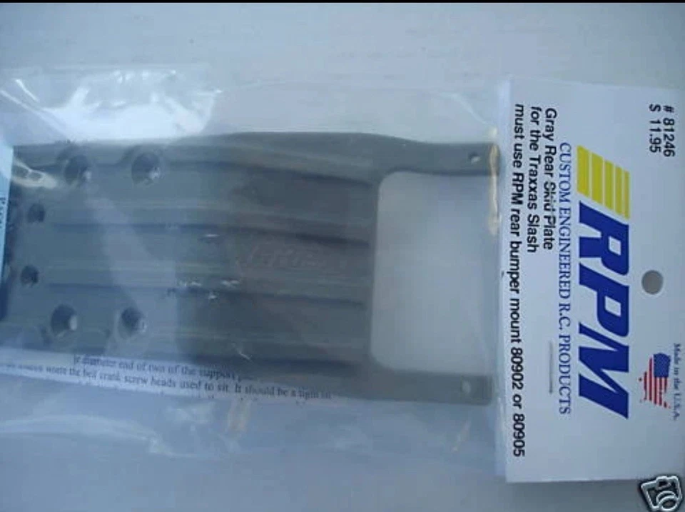 RPM 81246 Rear Skid Plate For Slash Gray New Nip - Image 1 of 1