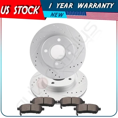 Rotores de freno delanteros y pastillas de cerámica para Ford Fiesta 2011 2012 2013 2014-2019 Foto 1 de 4