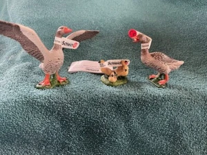GOOSE FAMILY by Schleich; 13679/13678/13680/gander/gosling/RETIRED/New with tags - Picture 1 of 6