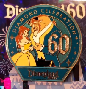 Disney Girls Mystery PK Pin 109317 DLR 60th Diamond Celebration Belle & Beast - Picture 1 of 6