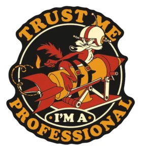 Wiley - Trust Me I'm A Professional - 4" Vinyl Decal Car Window Trailer Cooler - Picture 1 of 3