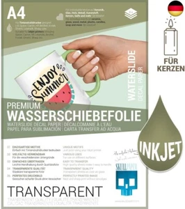 SKULLPAPER® Wasserschiebefolie TRANSPARENT für Tintenstrahldrucker - hauchdünn D - Bild 1 von 6