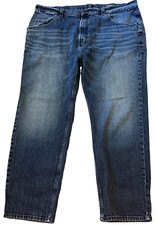 Nautica Jeans Mens 46X30 Medium Wash Relaxed Fit Stretch Tapered 5 Pocket