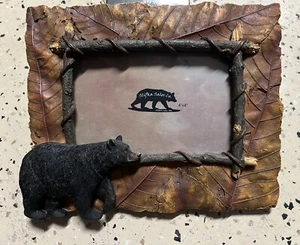 Slifka Sales Co. BEAR 4” X 6” Photo Frame Resin Crafted Photo Frame Lodge Cabin - Picture 1 of 10