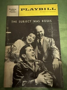 The SUBJECT WAS ROSES Playbill Winthrop Ames Theatre Oct 1964 Vol 1 No 10 - Picture 1 of 4