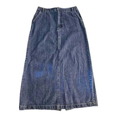 Falda vaquera larga Kim Rogers para mujer con abertura trasera frontal cremallera y cierre de gancho talla 12 Foto 1 de 4