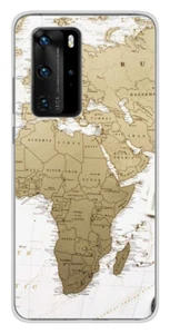 Coque en silicone imprimée compatible Huawei P40 Pro Map Europe Afrique - Picture 1 of 3