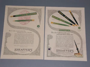 JUEGO DE 3 LÁPICES Y PLUMAS FUENTE DE SHEAFFER'S ANUNCIOS BOLÍGRAFOS Y LÁPICES DE COLOR JADE - Imagen 1 de 2