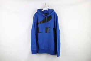 Oakley Mens Size Large Custom Fit Spell Out Big Logo Hoodie Sweatshirt Blue - Picture 1 of 11