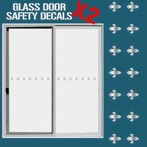GLASS DOOR HAZARD PROTECTION DECAL STICKER SET SAFETY GLASS DOOR STICKERS DECALS - Bild 1 von 2