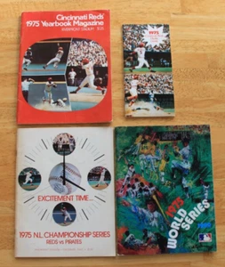 1975 CINCINNATI REDS Yearbook - Media Guide - NLCS & World Series Programs BRM - Picture 1 of 17