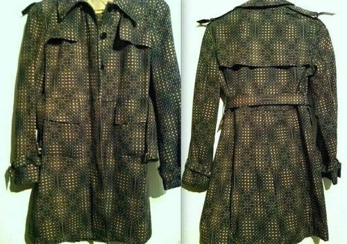 FENDI VICTOR VASARELY STAMPA EDIZIONE LIMITATA. Cappotto trench con cintura logo CAPPOTTO Made in Italy