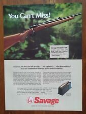 1983 Savage Bolt Action Rifle Photo Model 110C Poster Vintage Print Ad Gun Art 