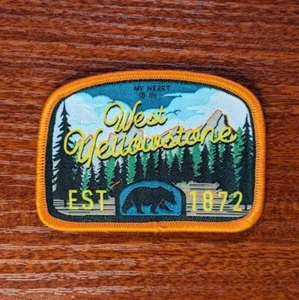 "Parche My Heart Is In West Yellowstone Parque Nacional Bordado Costura 2,25x3" - Imagen 1 de 2