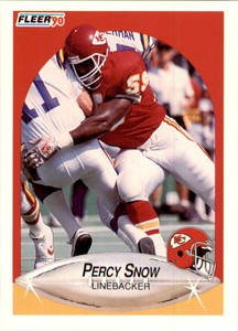 1990 Fleer Update Percy Snow Football Cards #U-91