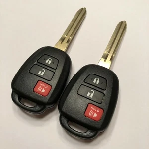 2 New OEM Electronics Keyless Remote Fobs 3 Button w/Toyota Logo HYQ12BDM H - Picture 1 of 5