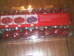 (4 boxes) RED GLASS ORNAMENT LIGHT STRING,NEW - Picture 1 of 2