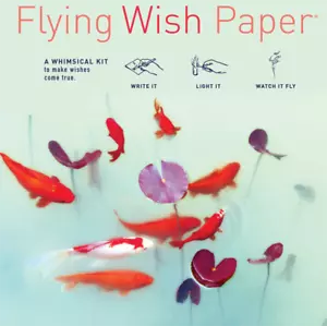 KOI POND, Carta dei Desideri Volante, Scrivilo Accendilo e Guardalo Volare, Mini Kit 5" x 5" - Foto 1 di 6