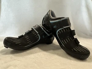 Zapatos de ciclismo de carretera para mujer Bontrager negros/azules talla 9,5 - Imagen 1 de 7