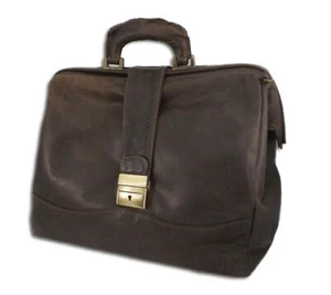 BORSA DA MEDICO IN PELLE CON TASCA POSTERIORE, MOD: BORSA VIAREGGIO-MORO - Picture 1 of 3