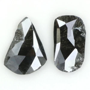 1.15 Ct Natural Loose Slice Shape Diamond 7.65 MM Salt And Pepper Diamond LQ1437 - Picture 1 of 8
