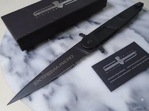 Extrema Ratio BF4 Lucky Stiletto Dagger Pocket Knife Burnished N690 EX0497BLK - Picture 1 of 10